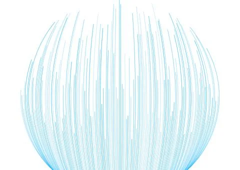 Blue minimal spherical lines abstract tech modern background Stock Illustration