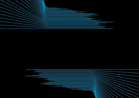 Blue minimal tech lines abstract futuristic background Stockillustratie