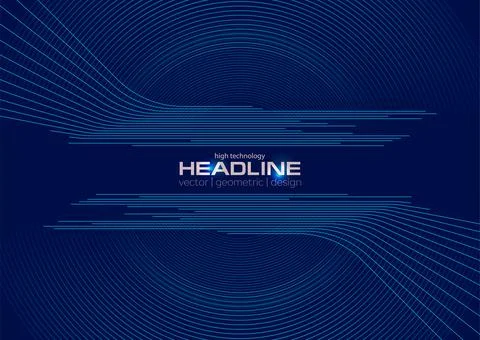 Blue minimal tech lines and circles abstract futuristic background 스톡 일러스트