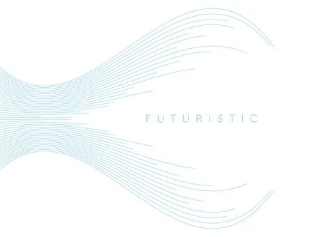 Blue minimal tech wavy lines abstract futuristic background 스톡 일러스트