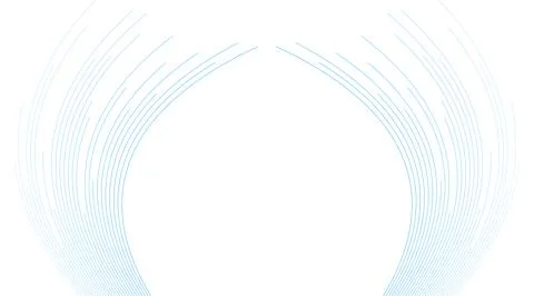 Blue minimal wavy lines abstract futuristic tech background Stock Illustration