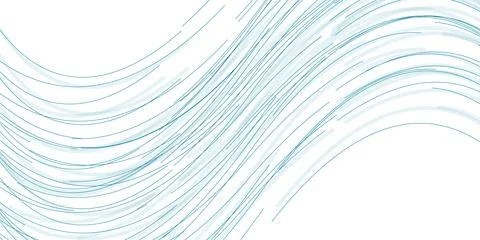 Blue minimal wavy lines abstract futuristic tech background Stock Illustration