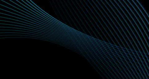 Blue minimal wavy lines abstract futuristic tech background Illustrazione stock