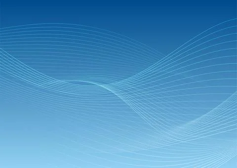 Blue minimal wavy lines abstract corporate bright background Stock Illustration