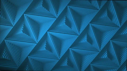 Blue minimalism. A mosaic surface with moving black triangles. Abstract geometri Stock Footage 157152195