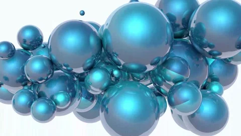 Blue mint balloons fly up, on a white background. Stock Footage 278912331