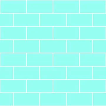 Blue Mint Brick Wall Seamless Background Stock Illustration