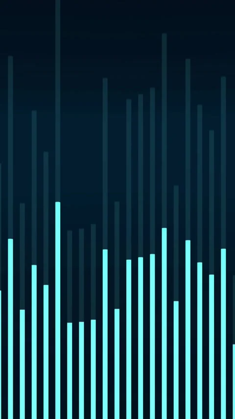Blue Mint Digital Bar Graph Animation – Abstract Data Visualization Background Stock Footage 344817861