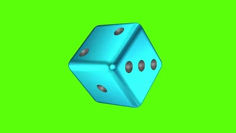 Blue mint metallic glossy cube rotating on a green screen. Stock Footage 275266194