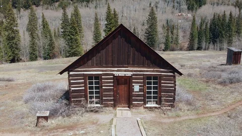 Blue Mirror Saloon, Ashcroft Ghost Town Near Aspen Colorado Stock Footage 109584454