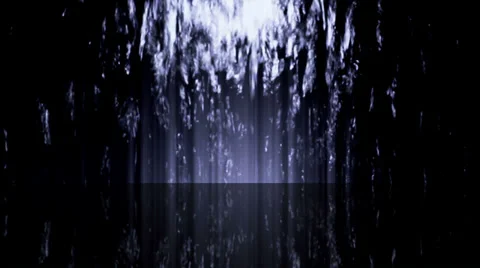 Blue, mirrored waterfall Stock Footage 31714074