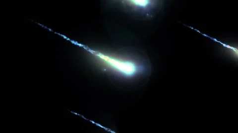 Blue Missile meteor explosion smoke trail Stock Footage 146012908