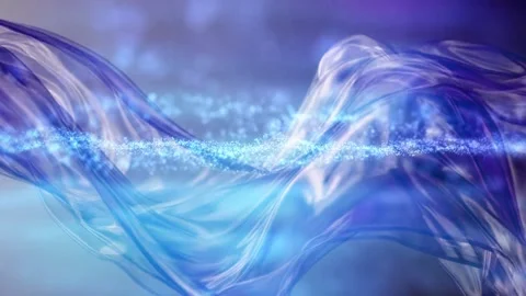 Blue Mist — Gentle Particle Waves Video stock 312228928