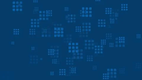 Blue mobile apps icon on blue background. Smartphone screen icons, applicatio イラスト素材