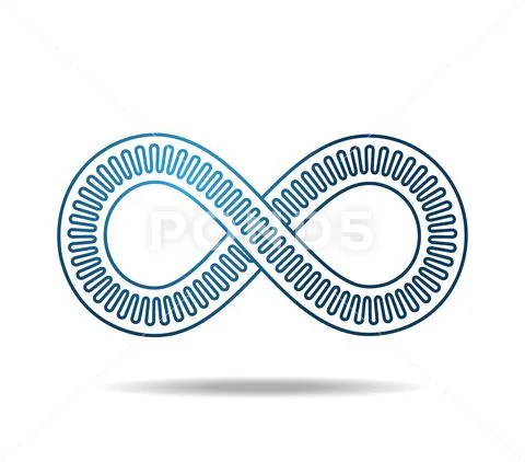 Illustration Of Three Lines Blue Circle Icon