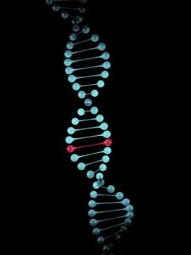 Blue model of the dna molecule Stock Illustration
