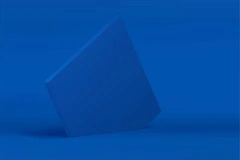 Blue modern 3d wall pentagonal background for commercial product presentation イラスト素材