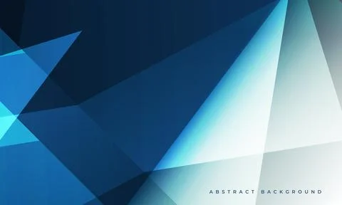 Blue modern abstract background with geometric polygonal shapes. Stock Illustration