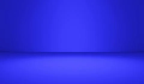 Blue modern empty studio room, 3d render interior design, mock up abstract il Stock Photos