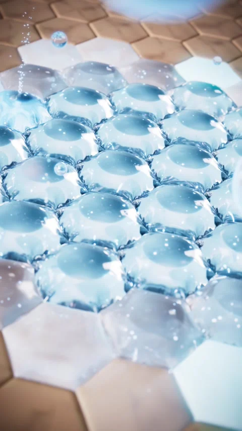 Blue molecular essence activates cell repair to improve skin condition Video stock 336042915