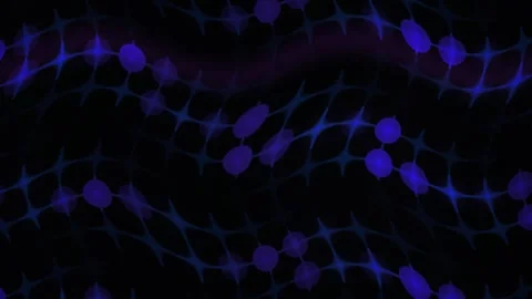 Blue molecular structure on black background. Stock Footage 336226511