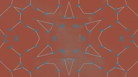 Blue Molecular Structure on Rusty Background 库存影片 331358339