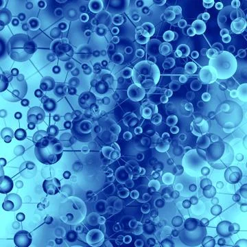 Blue molecule background Stock Illustration