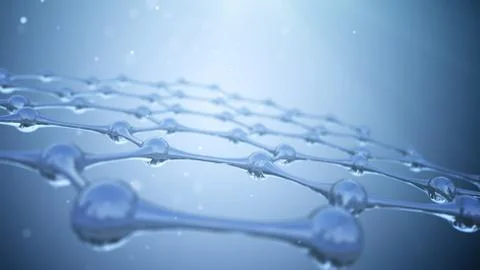 The blue molecule grid Stock Illustration