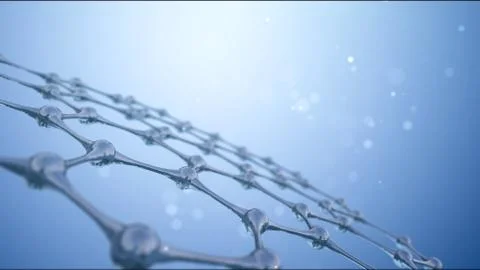 The blue molecule grid Stock Illustration