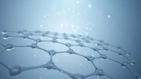 The blue molecule grid Stock Illustration