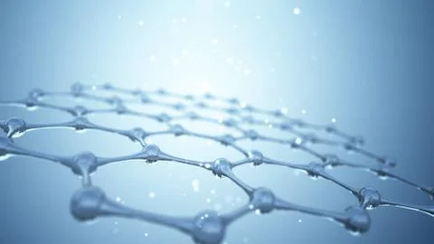 The blue molecule grid Stock Illustration