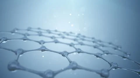 The blue molecule grid Stock Illustration