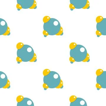 Blue molecule pattern flat Illustrazione stock