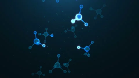 Blue molecule rotation Stock-Footage 95288410