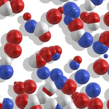 Blue molecules in space spatial arrangement of complex molecules Copyright... Stock Photos