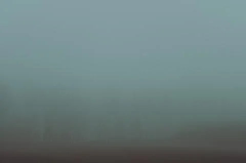 Blue monday concept, which represents the saddest day of the year. Foggy land Stock Photos