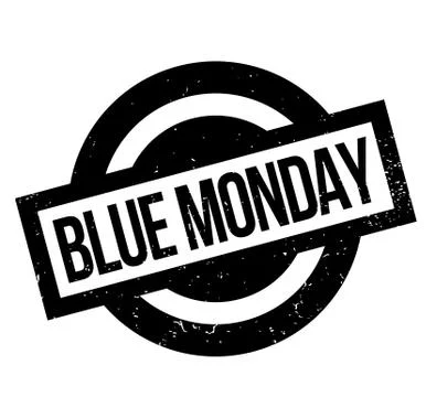 Blue Monday rubber stamp Stock Illustration