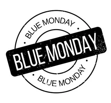 Blue Monday rubber stamp Stock Illustration