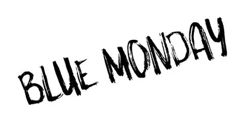 Blue Monday rubber stamp Stock Illustration