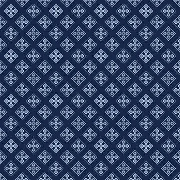  blue monochrome tiny floral  Stock Illustration
