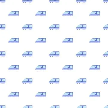 Blue monorail trains pattern background seamless design Illustrazione stock