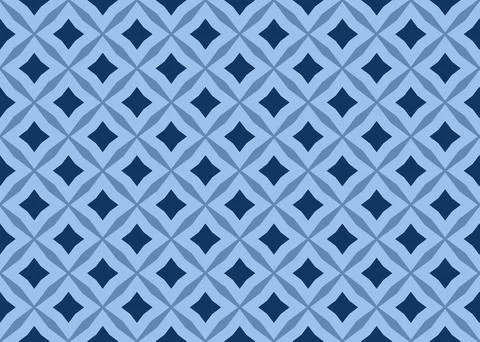 Blue monotone squares seamless repeat pattern illustration Illustrazione stock