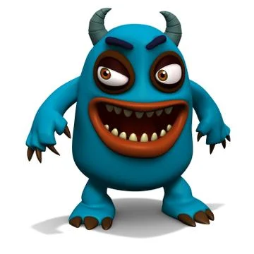 Blue monster 스톡 일러스트