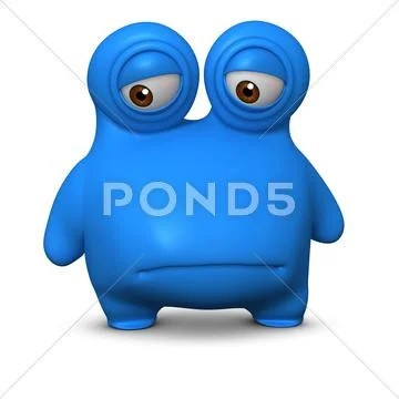 Blue monster Stock Illustration