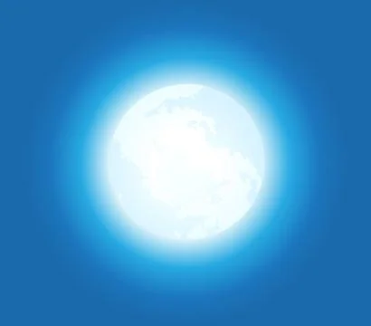 Blue moon background. Isolated Vector Illustration Stock Illustration