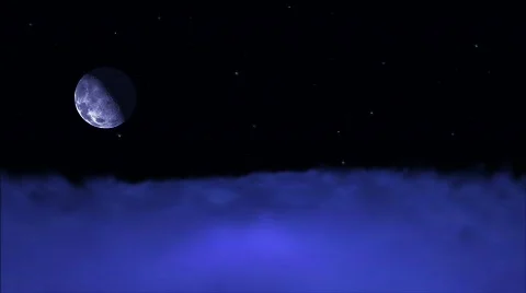 Blue Moon Clouds Aerial 스톡 동영상 840330