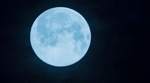 Blue moon Stock Footage 59876946