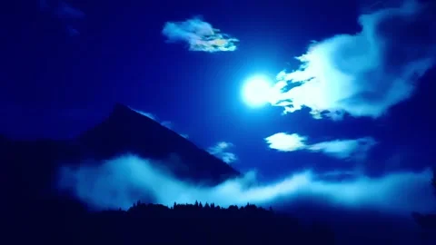 Blue Moon Stock Footage 248497319