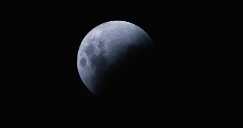 Blue moon lunar eclipse in Australia, filmed on January 31, 2018. Stock Footage 87829921