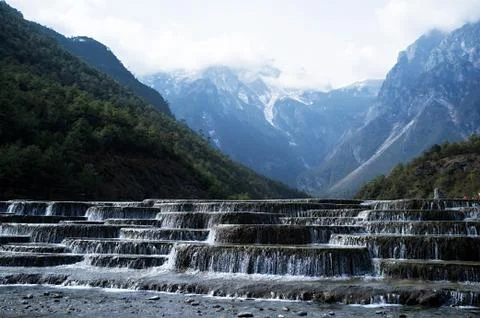 Blue Moon Valley of Lijiang Stock Photos